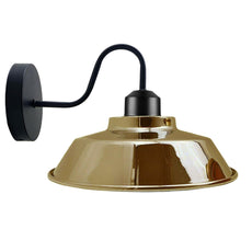 Retro Industrial Wall Lights Fittings E27 Indoor Sconce Metal Bowl Shape Shade For Basement, Bedroom, Home Office~1186-16