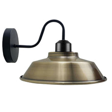 Retro Industrial Wall Lights Fittings E27 Indoor Sconce Metal Bowl Shape Shade For Basement, Bedroom, Home Office~1186-11