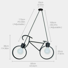 Retro Meta Design Bicycle Ceiling Hanging Pendant Light Shade Modern cycle Lampshade~2668-4