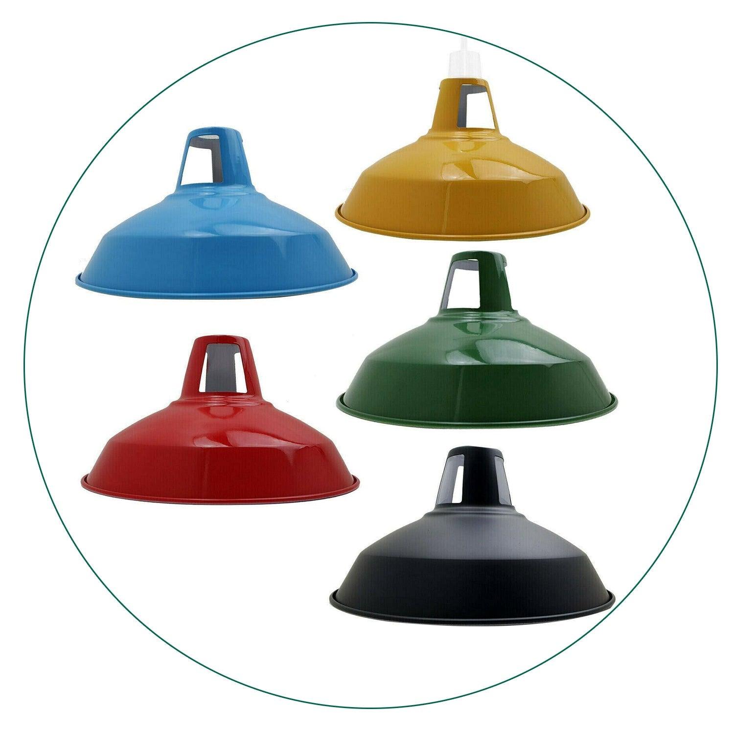 Retro Metal Barn Light Easy Fit Shades Ceiling Pendant Lampshades~1396-0