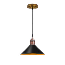 Retro Metal Pendant Black Ceiling Light Lamp Shade With Copper Holder~1511-2