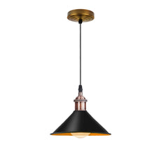 Retro Metal Pendant Black Ceiling Light Lamp Shade With Copper Holder~1511-5