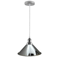 Retro Metal Pendant Chrome Ceiling Light Lamp Shade~1506-3