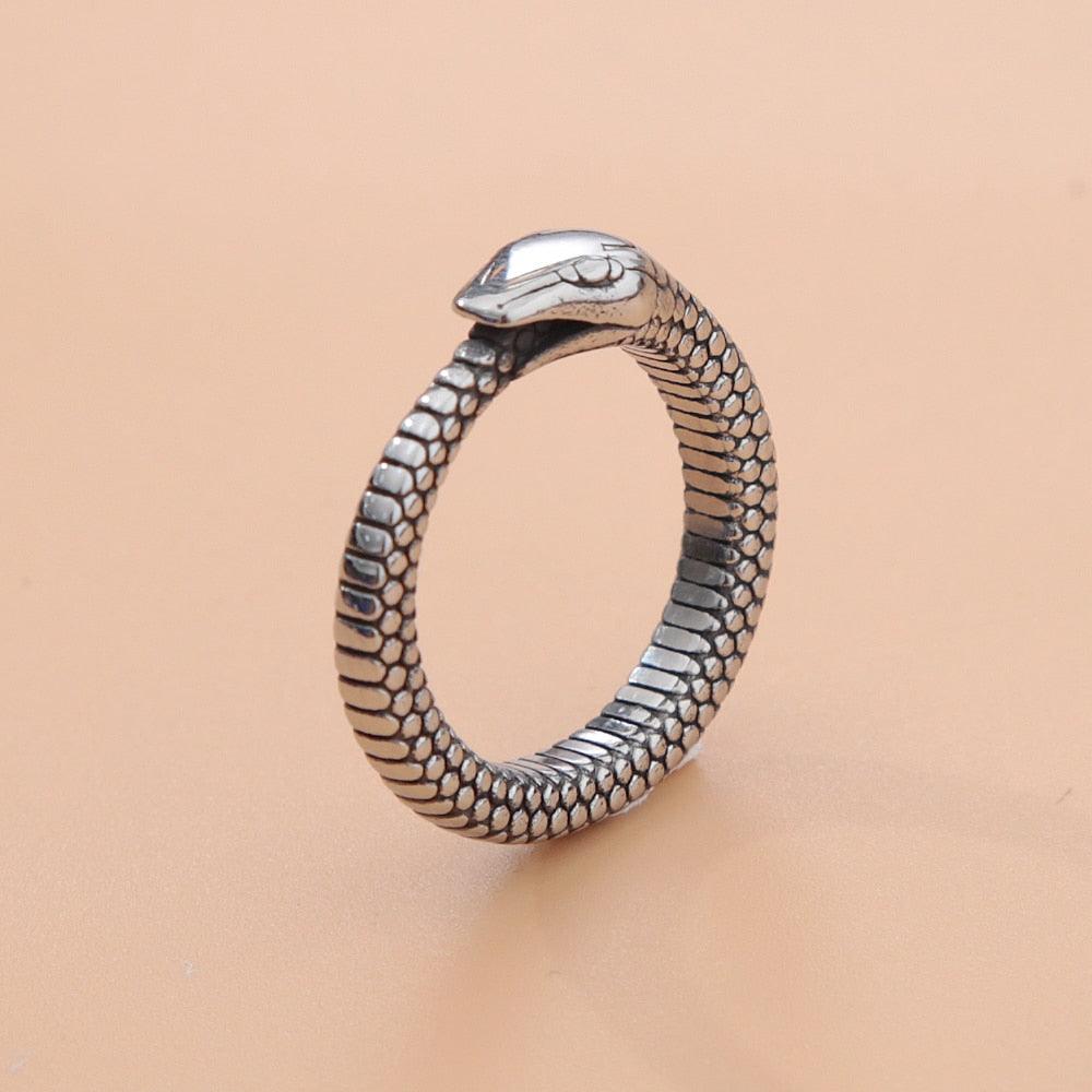 Retro Norse Mythology Men Ouroboros Ring - Puritific