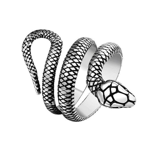 Retro Norse Mythology Men Ouroboros Ring - Puritific