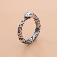 Retro Norse Mythology Men Ouroboros Ring - Puritific