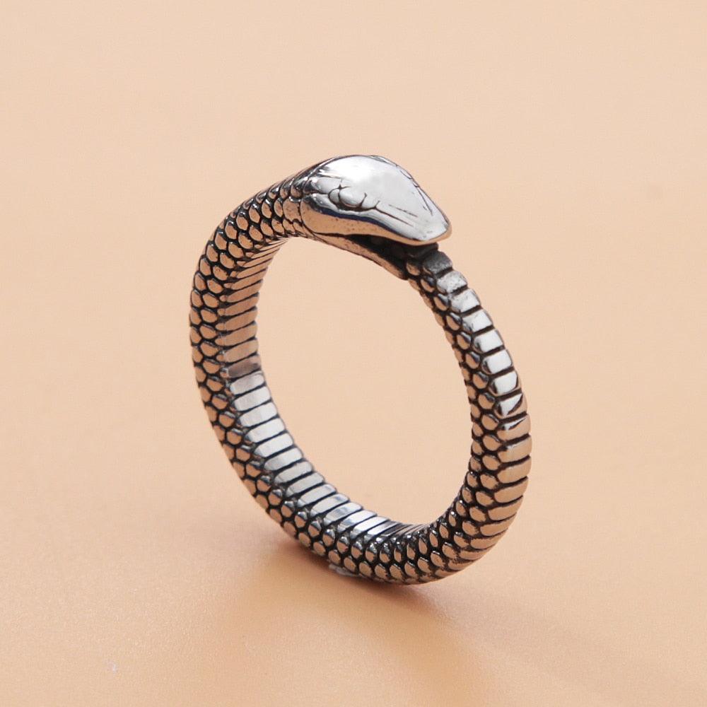 Retro Norse Mythology Men Ouroboros Ring - Puritific