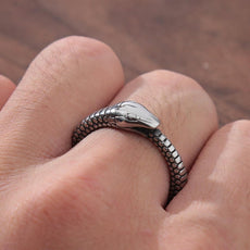 Retro Norse Mythology Men Ouroboros Ring - Puritific