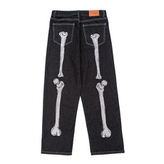 Retro Skull Hand Bone Pants - Puritific