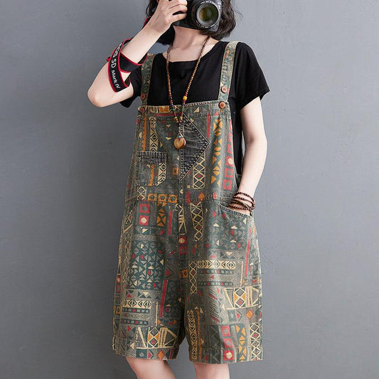 Retro Summer Shorts Jumpsuit - Puritific