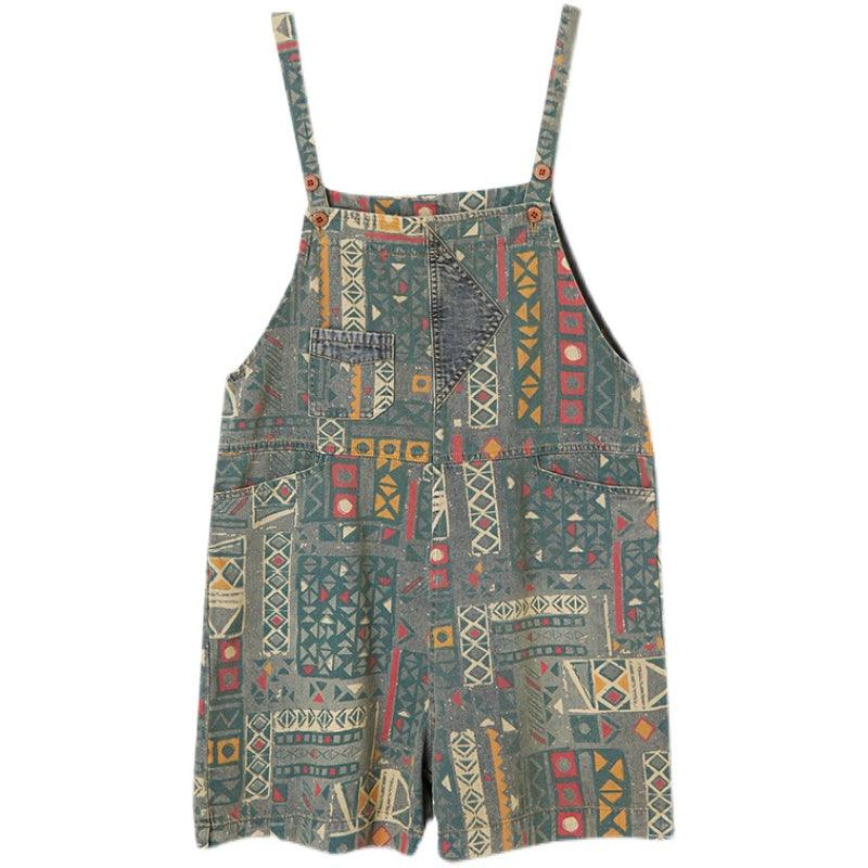 Retro Summer Shorts Jumpsuit - Puritific