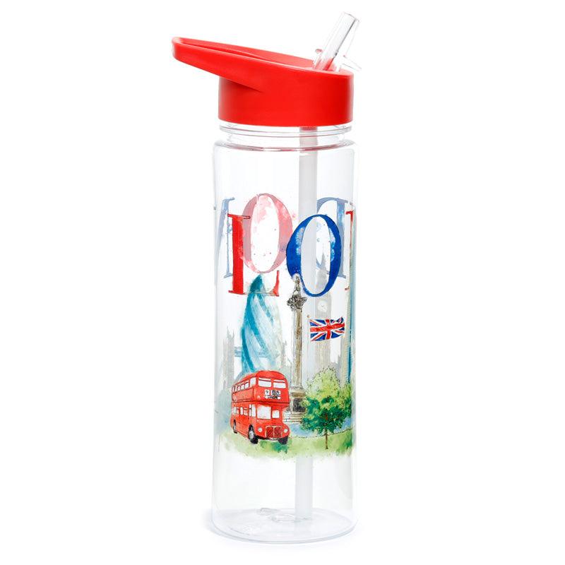 Reusable London Tour 550ml Water Bottle with Flip Straw BOT195-0