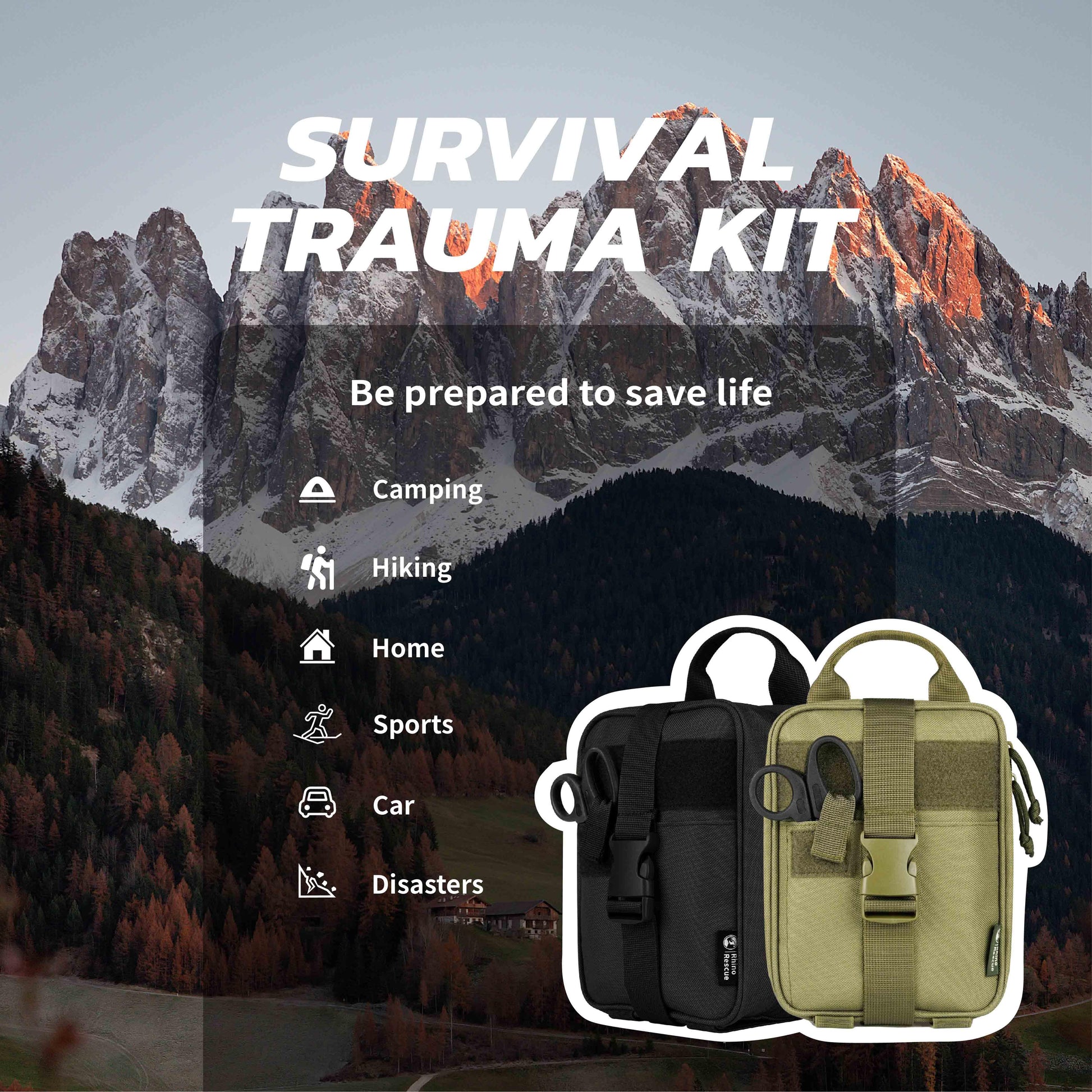 Rhino First Aid Survival Kit Tactical - Puritific