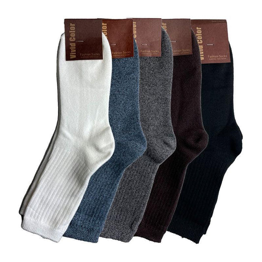 Ribbed Fashion Quarter Socks-0