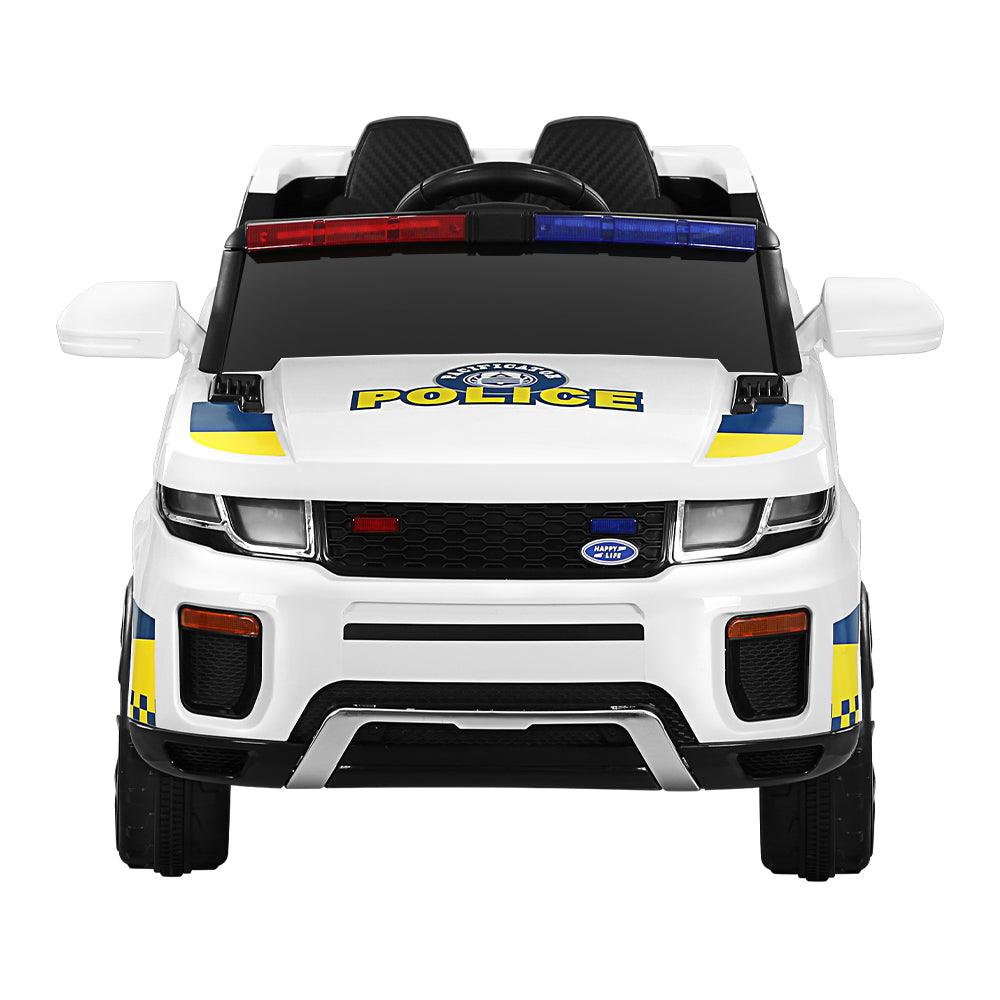 Rigo Kids Ride On Car Electric Patrol Police Toy Cars Remote Control 12V White-2