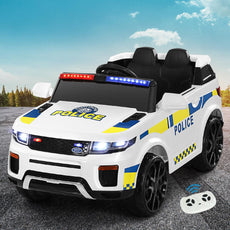 Rigo Kids Ride On Car Electric Patrol Police Toy Cars Remote Control 12V White-7