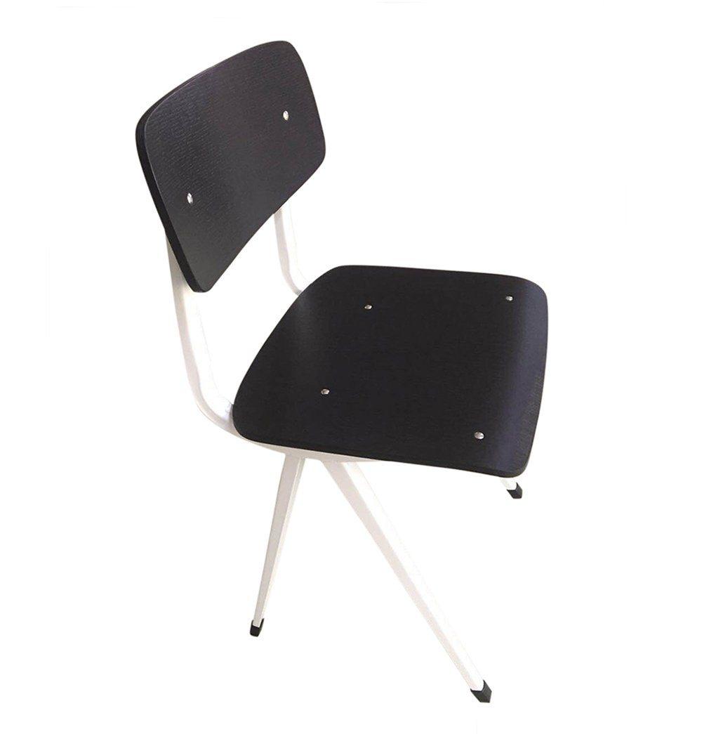 Rika Chair - Black Seat/Back & White Frame-0