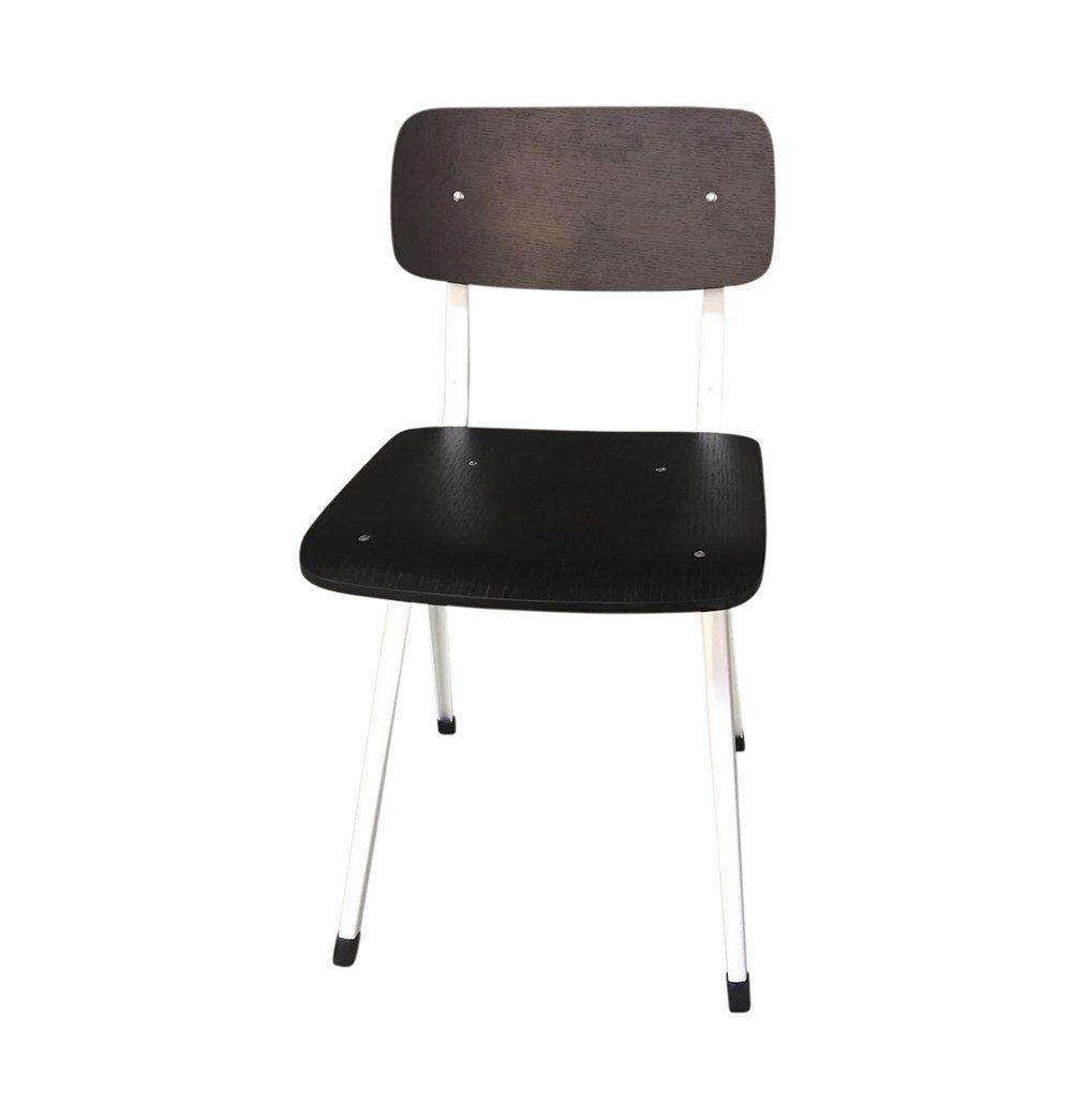 Rika Chair - Black Seat/Back & White Frame-1