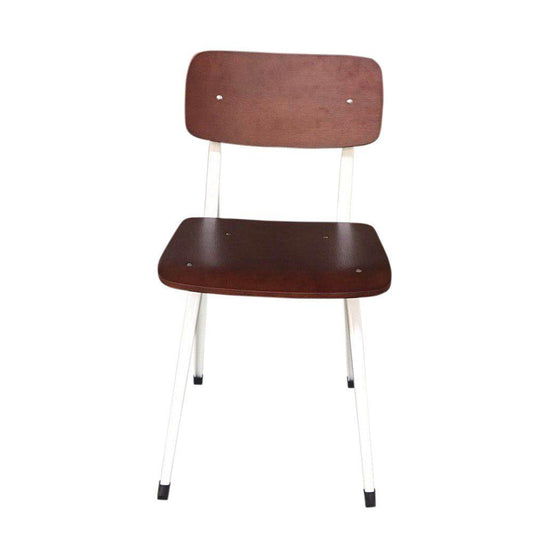 Rika Chair - Walnut Seat/Back & White Frame-0