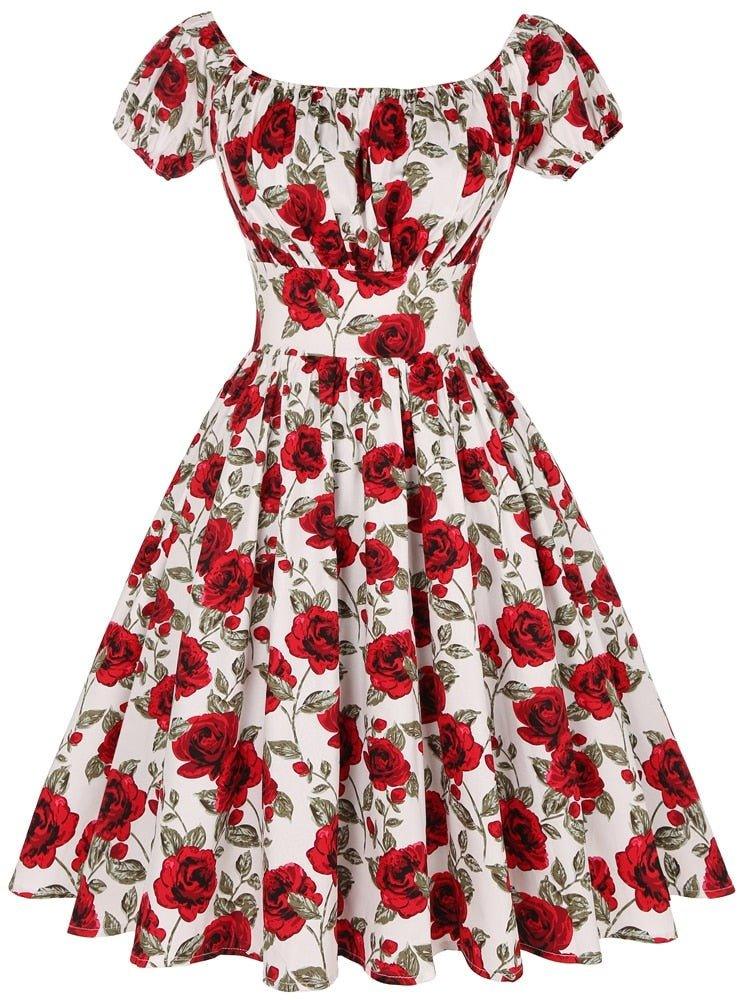 Rockabilly Women Swing Dress, Party Dresses- 50s 60s - Puritific