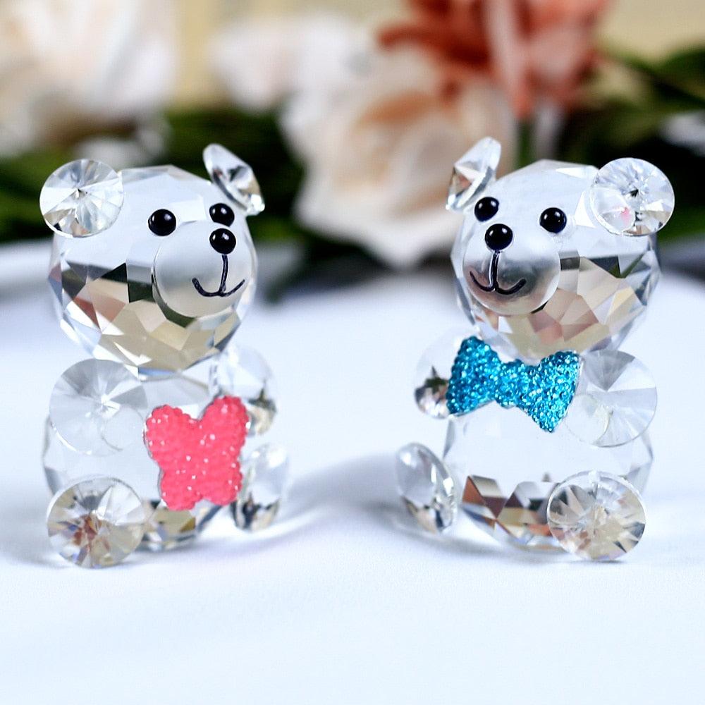 Romantic Bear Crystal Figurine - Puritific