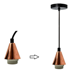 Rose Gold Light Pendant Fitting Ceiling Rose E27 Suspension Set~2375-2