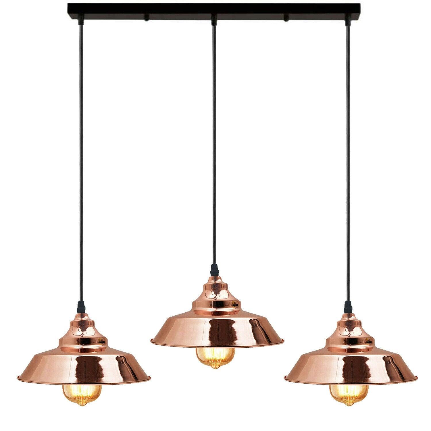 Rose Gold Three Outlet Ceiling Pendant Lights~1983-5