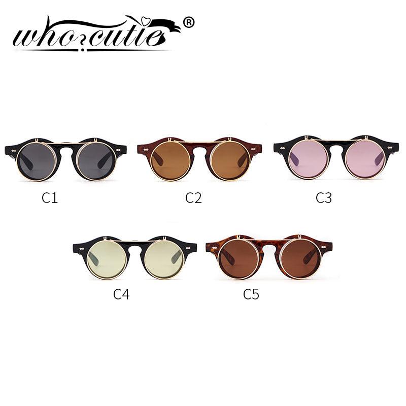 Round Flip Up Sunglasses - Puritific