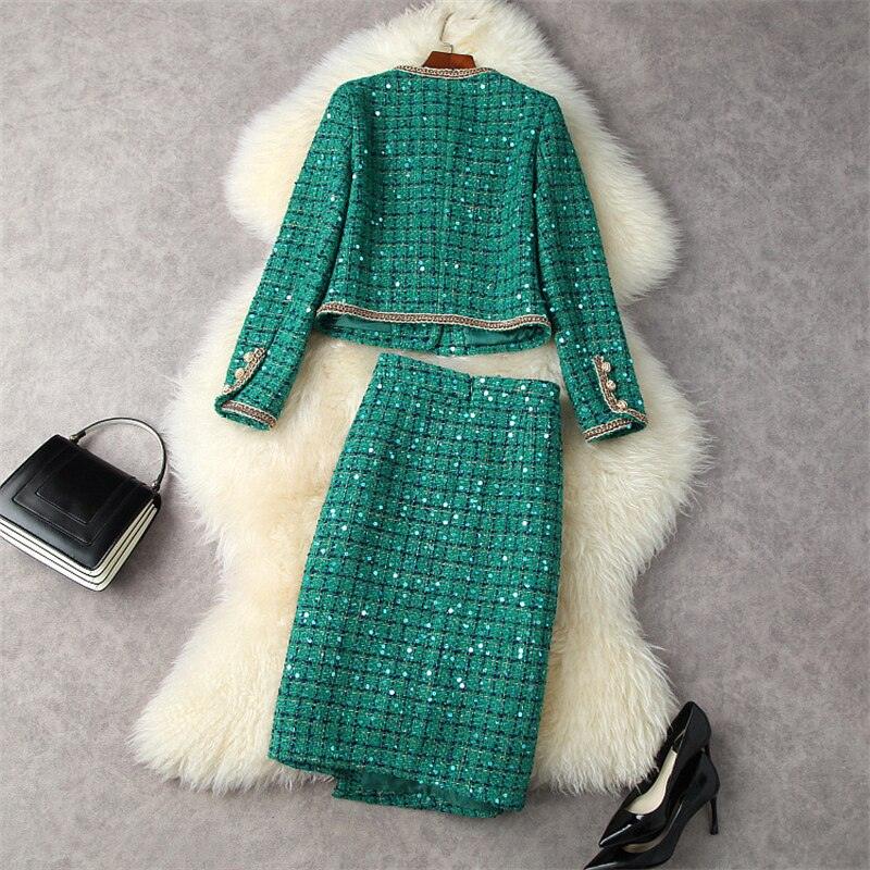 Runway Winter Tweed Dress Set - Puritific