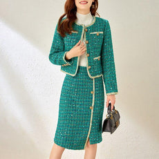 Runway Winter Tweed Dress Set - Puritific