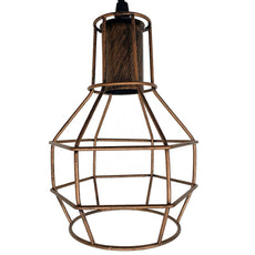 Rustic Red 2m Pendant Light Cage Retro Industrial Ceiling Light Spider Lamp~1589-6