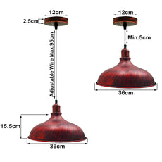 Rustic Red Industrial Retro Ceiling Pendant Light~1480-1