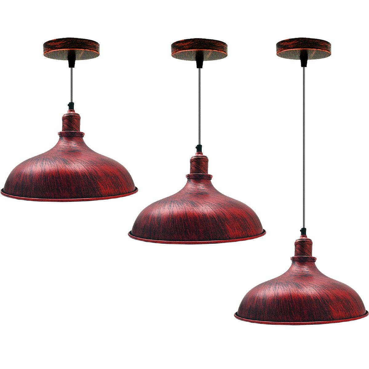 Rustic Red Industrial Retro Ceiling Pendant Light~1480-3