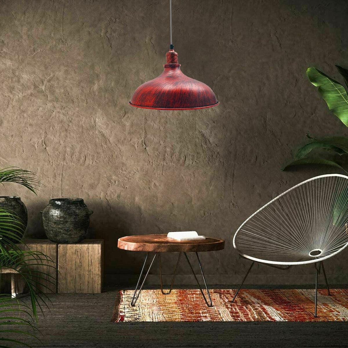 Rustic Red Industrial Retro Ceiling Pendant Light~1480-5