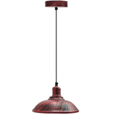 Rustic Red Modern Steel Lampshade Rustic Red Colour Retro Style Lighting~1886-0