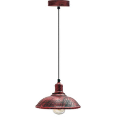 Rustic Red Modern Steel Lampshade Rustic Red Colour Retro Style Lighting~1886-1