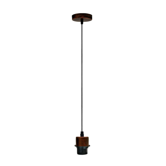 Rustic Red Pendant Light, Lamp Holder Hanging Light,E27 UK Holder PVC Cable~4206-0