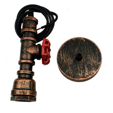 Rustic Red Pendant Light Steampunk Pipe Light Balloon Cage Lamp Hanging Indoor Light Fitting For Kitchen, Living room~1194-7