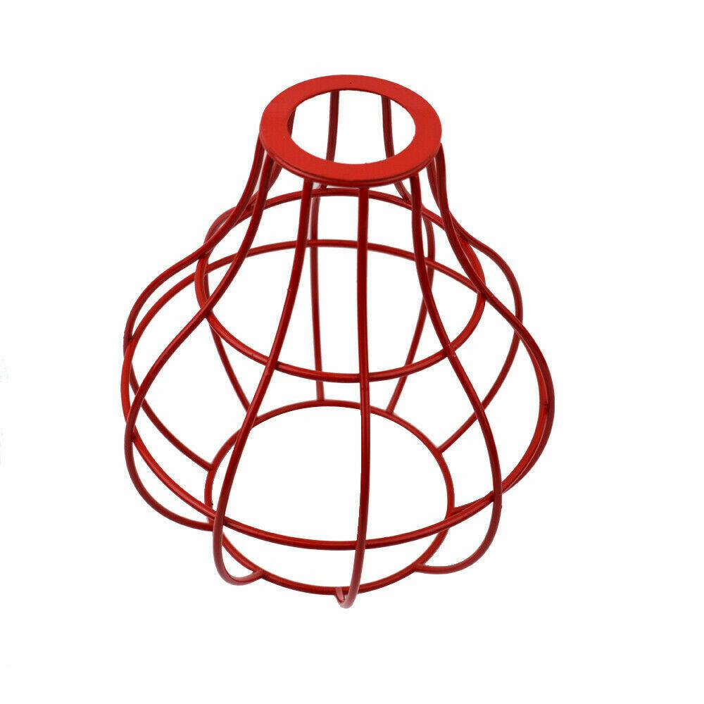 Rustic State Industrial Vase Shape Red Wire cage~2848-2