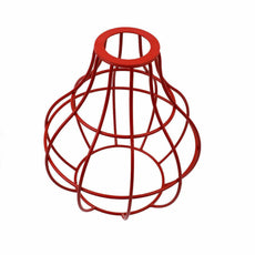 Rustic State Industrial Vase Shape Red Wire cage~2848-2