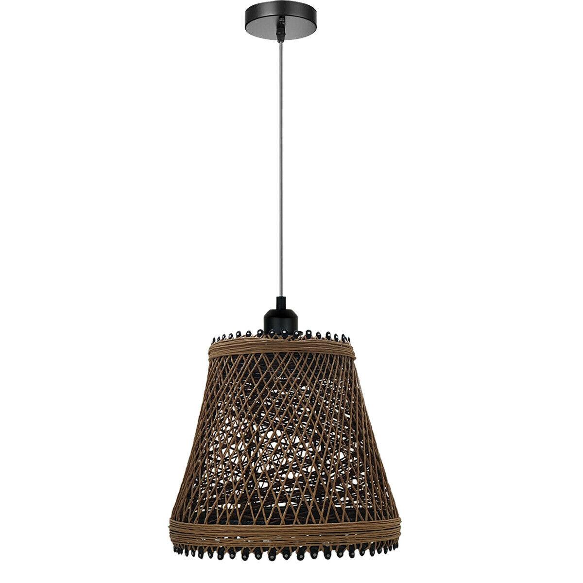 Rustic Woven Cage Pendant Light Industrial Metal Rope Pendant Lighting Fixture~1965-2