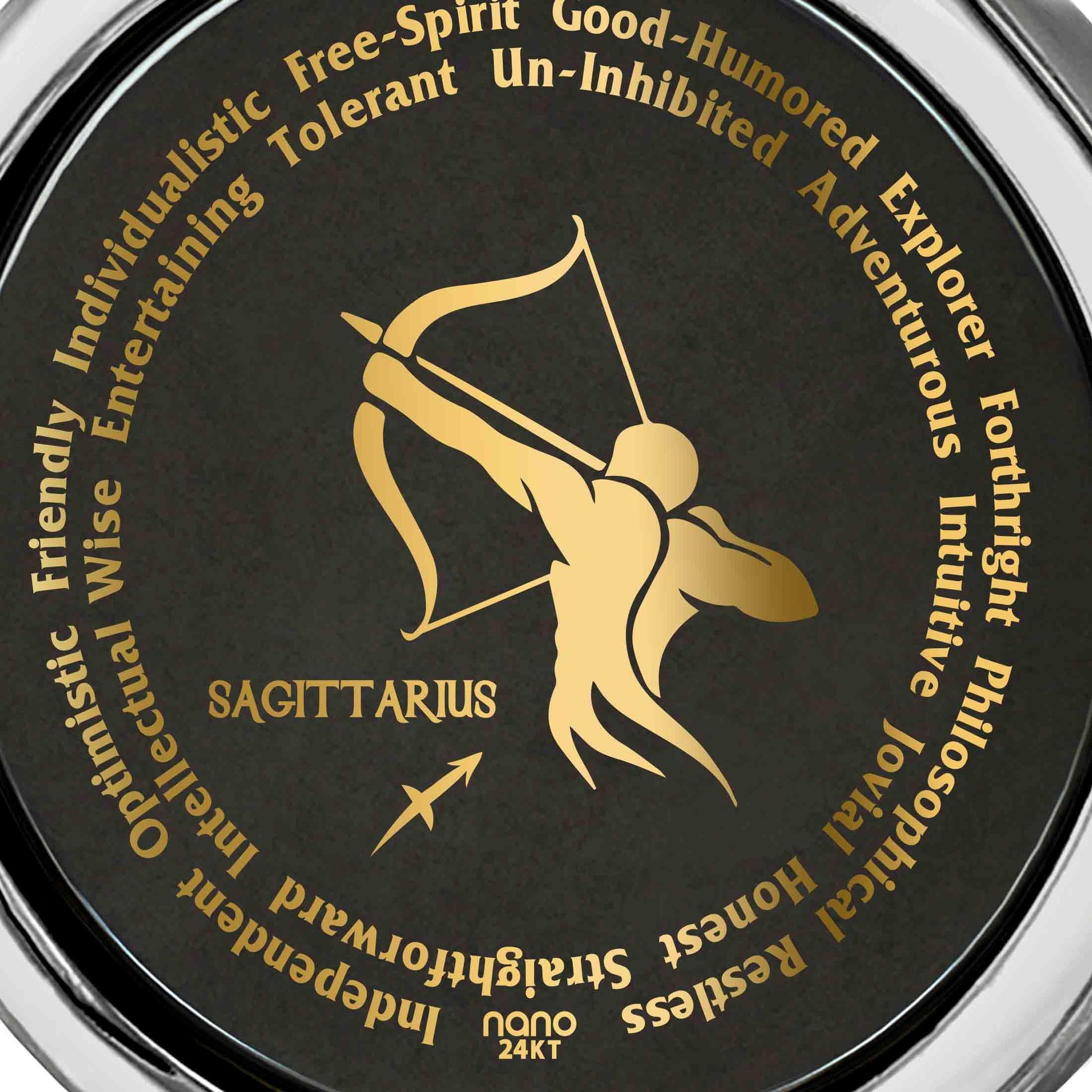 Sagittarius Necklaces for Lovers of the Zodiac 24k Gold Inscribed - Puritific