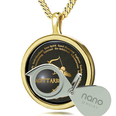 Sagittarius Necklaces for Lovers of the Zodiac 24k Gold Inscribed - Puritific