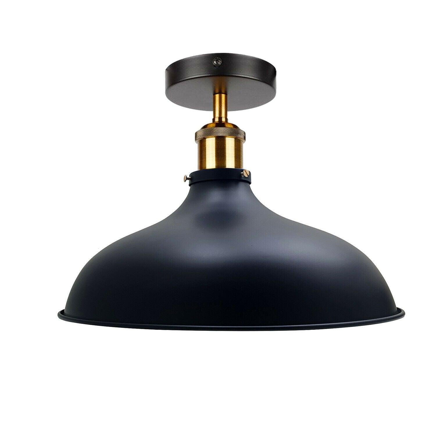 Semi Flush Mount Ceiling Light Fitting, Metal Light Shade Pendant Lighting Lamp, For Bars, Restaurants, Kitchen~1300-10