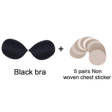 Sexy Sujetador Women's bra Invisible Push Up Bra Self-Adhesive Silicone Seamless Front Closure Sticky Backless Strapless Bra - Puritific