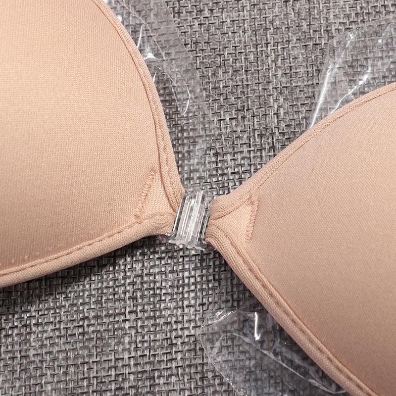 Sexy Sujetador Women&#39;s bra Invisible Push Up Bra Self-Adhesive Silicone Seamless Front Closure Sticky Backless Strapless Bra - Puritific