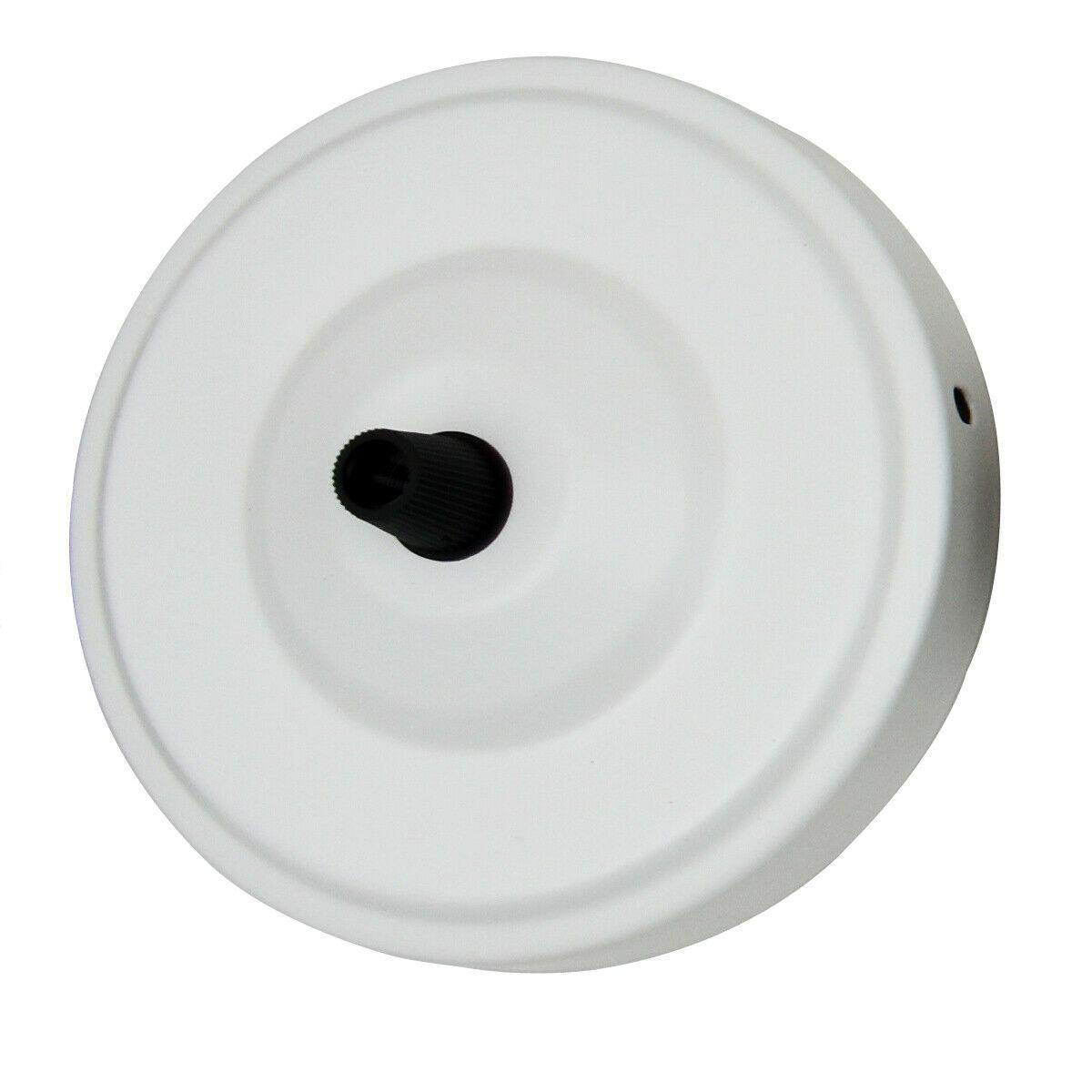 Side Fitting Ceiling Rose 108mm Diameter Single Outlet~1463-23