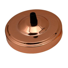 Side Fitting Ceiling Rose 108mm Diameter Single Outlet~1463-27