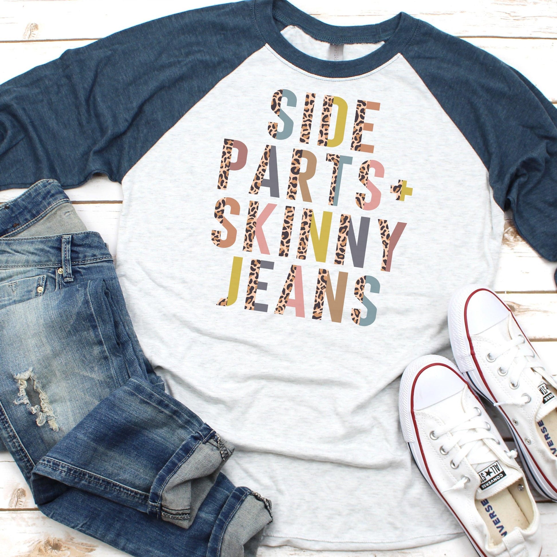 Side Parts and Skinny Jeans // MOM Raglan-0