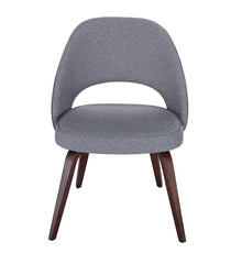 Sienna Executive Side Chair - Dark Grey Fabric & Walnut Legs-1